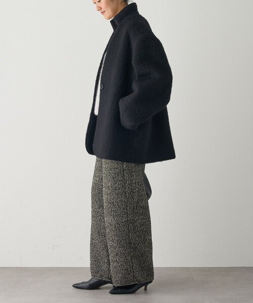 BEARDSLEY(ビアズリー)の「アルパカジャケット(ステンカラーコート・レディース・ブラック・FREE)」の21枚目の写真