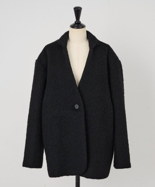 BEARDSLEY(ビアズリー)の「アルパカジャケット(ステンカラーコート・レディース・ブラック・FREE)」の17枚目の写真