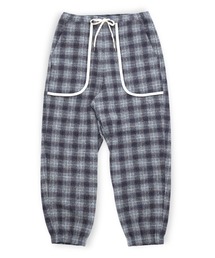 ohta オオタ 18SS チェックワイドパンツ ohta オオタ check wide pants [st-29C]