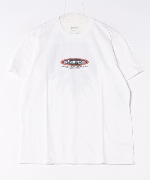STANCE(スタンス)の「【STANCE/スタンス】バックプリントコットンTシャツ ユニセックス BROADCAST SS(Tシャツ/カットソー・メンズ・ホワイト・MEDIUM/LARGE)」の3枚目の写真
