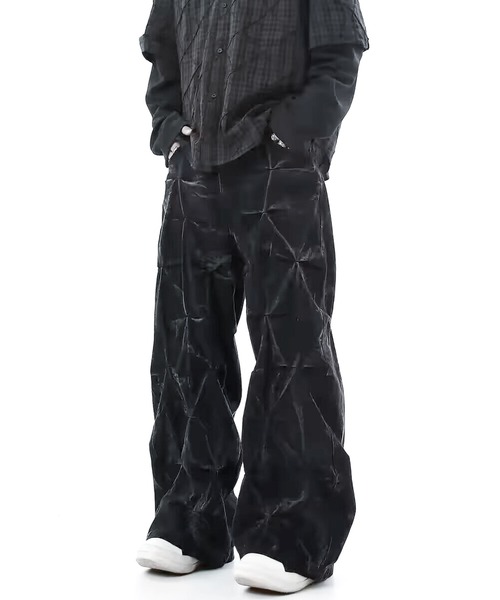 JOHNNY WOLF（ジョニーウルフ）の「SPIDER タックブリーチ ワイド デニムパンツ（デニムパンツ・メンズ・ブラック・XL/L/M/S）」の12枚目の写真