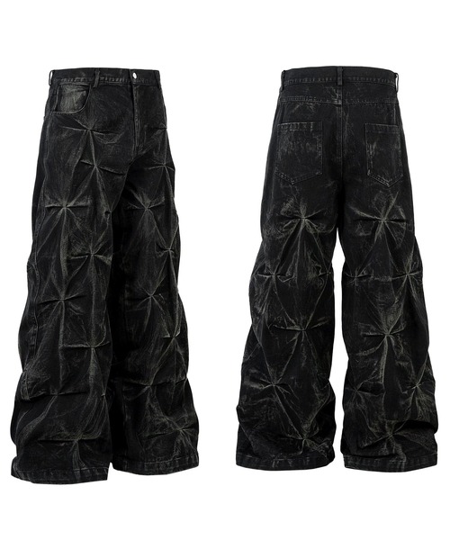 JOHNNY WOLF ブラックデニム パンツ サイズ2 JOHNNY WOLF ブラックデニム パンツ サイズ2 JOHNNY WOLF