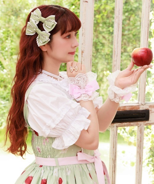 Chalmiere シャルミエール スクエア開きコットンブラウス 赤