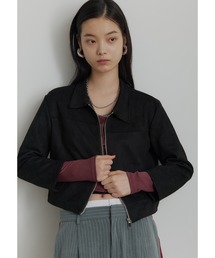 MONOe（モノエ）の「フェイクスウェードシングルライダースジャケット（テーラードジャケット・メンズ）」