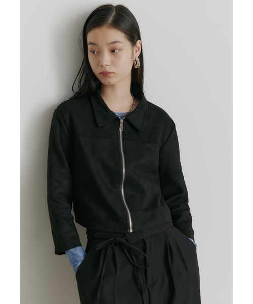 SEN TOKYO(セントーキョー)の「フェイクスウェードシングルライダースジャケット(テーラードジャケット・レディース・グリーン/ブラウン/ブラック・MEDIUM/SMALL)」の11枚目の写真