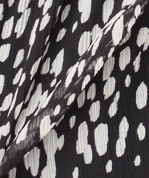 セール】ランダムドットプリントギャザーワンピース（ワンピース