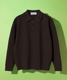 City Ambient Products（シティアンビエントプロダクツ）の「City Ambient Products:〈手洗い可能〉ポリエステル メッシュ ニット ポロ ロングスリーブ（ニット/セーター）」