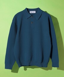City Ambient Products（シティアンビエントプロダクツ）の「City Ambient Products:〈手洗い可能〉ポリエステル メッシュ ニット ポロ ロングスリーブ（ニット/セーター）」