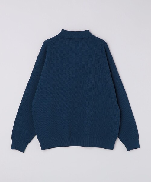 City Ambient Products（シティアンビエントプロダクツ）の「City Ambient Products:〈手洗い可能〉ポリエステル メッシュ ニット ポロ ロングスリーブ（ニット/セーター・メンズ・ブラウン/ブラック/オフホワイト/ブルー・SMALL/MEDIUM/LARGE）」の14枚目の写真