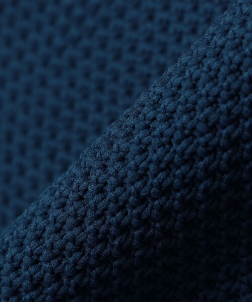 City Ambient Products（シティアンビエントプロダクツ）の「City Ambient Products:〈手洗い可能〉ポリエステル メッシュ ニット ポロ ロングスリーブ（ニット/セーター・メンズ・ブラウン/ブラック/オフホワイト/ブルー・SMALL/MEDIUM/LARGE）」の15枚目の写真