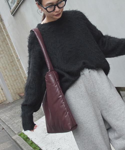 WEB限定追加》シャギークルーネックプルオーバー（ニット/セーター