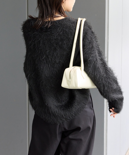 JOURNAL STANDARD(ジャーナルスタンダード)の「《WEB限定追加》シャギークルーネックプルオーバー(ニット/セーター・レディース・ピンク/ブラック/チャコールグレー・FREE)」の17枚目の写真