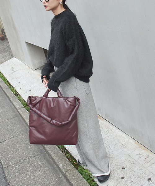 JOURNAL STANDARD(ジャーナルスタンダード)の「《WEB限定追加》シャギークルーネックプルオーバー(ニット/セーター・レディース・ピンク/ブラック/チャコールグレー・FREE)」の21枚目の写真