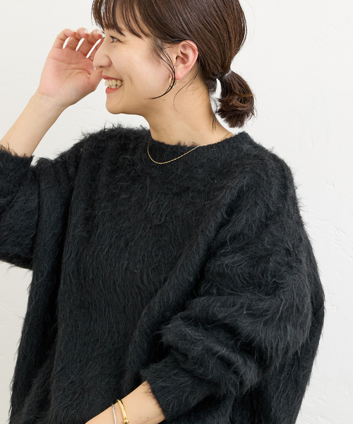 セール】《WEB限定追加》シャギークルーネックプルオーバー（ニット