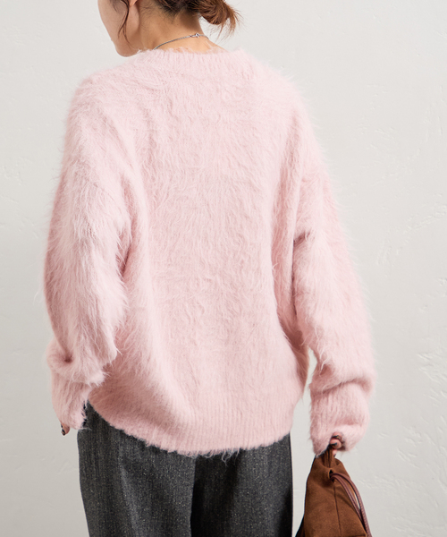 セール】《WEB限定追加》シャギークルーネックプルオーバー（ニット