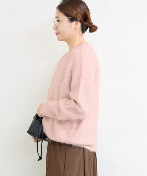 WEB限定追加》シャギークルーネックプルオーバー（ニット/セーター