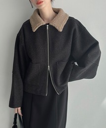 Meiru(メイル)のボアカラーショートブルゾン(ブルゾン)