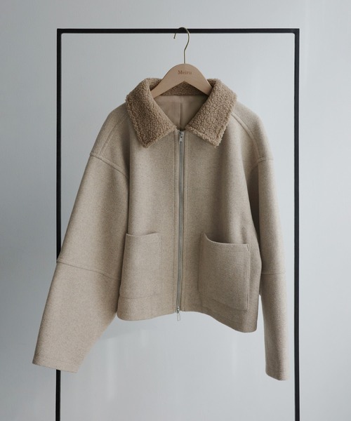 セール】ボアカラーショートブルゾン（ブルゾン）｜Meiru（メイル）の