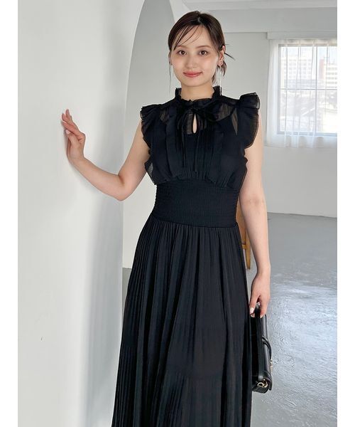 Sustainableシアープリーツウエストワンピース（ワンピース）｜SNIDEL