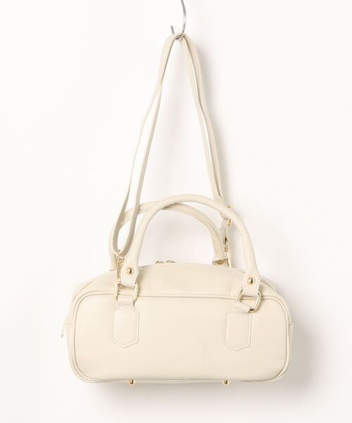 MARLON FIRENZE（マーロンフィレンツェ）の「ギャザーボストンバッグ《MARLON》（ハンドバッグ・レディース・アイボリー・フリー）」の5枚目の写真