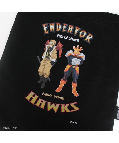 Misto Forza(ミストフォルツァ)の「【僕のヒーローアカデミア】 クラックプリントキャンバストート エンデヴァー×ホークス(ショルダーバッグ・レディース・ブラック・FREE)」の12枚目の写真