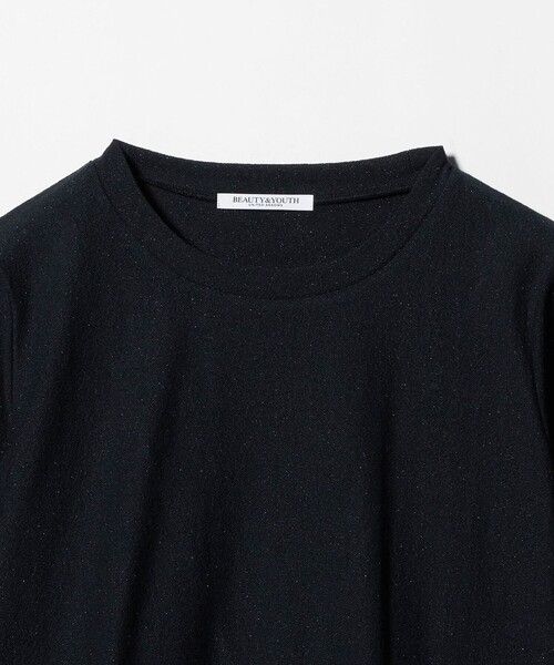 コットンポリエステル ラメロングスリーブカットソー（Tシャツ