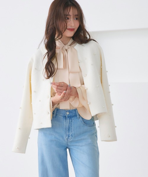 RUIRUE BOUTIQUE(ルイルエブティック)の「マルチway 洗える ストレッチ | 着せ替え ドレープ Tee ブラウス | レディース ボウタイブラウス 体型カバー 長袖 オフィスカジュアル きれいめ トップス シャツ(シャツ/ブラウス・レディース・ピンク/オフホワイト/イエロー/ブラック/ブルーグレー/ピンクベージュ・L/M)」の15枚目の写真