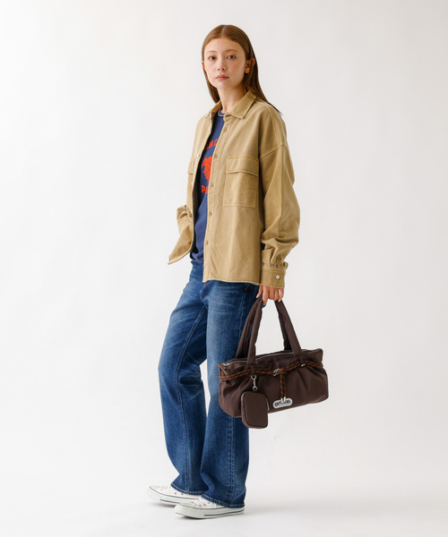 Johnbull（ジョンブル）の「【JOHNBULL/ジョンブル】ピグメントスウェットシャツ/羽織り/スウェット【WEB限定】（シャツ/ブラウス・レディース・ベージュ/チャコールグレー・フリー）」の6枚目の写真