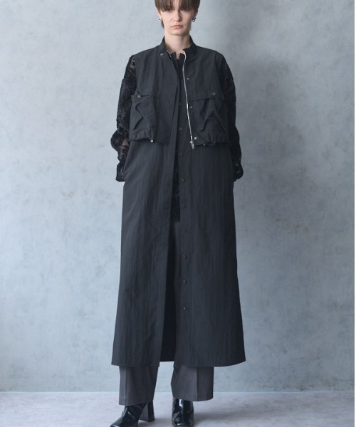 Muel Chic(ミュエルシック)の「Fin shirt one-piece フィンシャツワンピース(ワンピース・レディース・ブラック/ベージュ/オフホワイト・MEDIUM)」の17枚目の写真