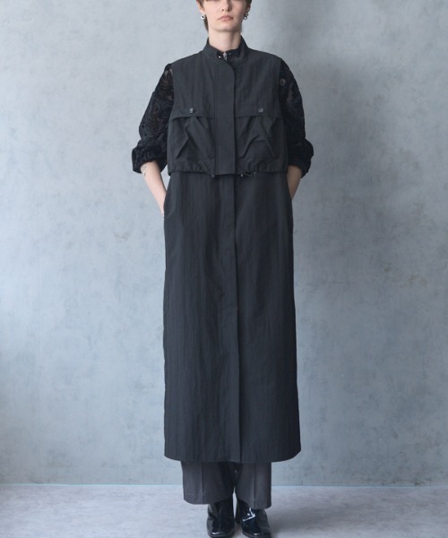 Muel Chic(ミュエルシック)の「Fin shirt one-piece フィンシャツワンピース(ワンピース・レディース・ブラック/ベージュ/オフホワイト・MEDIUM)」の19枚目の写真