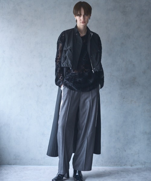 Muel Chic(ミュエルシック)の「Fin shirt one-piece フィンシャツワンピース(ワンピース・レディース・ブラック/ベージュ/オフホワイト・MEDIUM)」の16枚目の写真