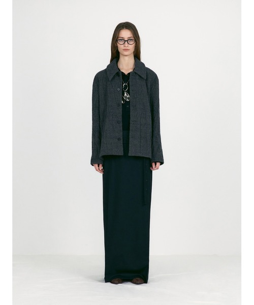 LOW CLASSIC(ロウ クラシック)の「BELTED MAXI SKIRTS(スカート・レディース・ブラック・S)」の13枚目の写真