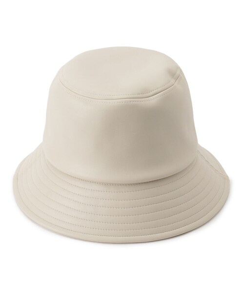 ITS'DEMO（イッツデモ）の「合皮バケットハット（ハット・レディース・ベージュ/ライトベージュ/ブラック・00）」の3枚目の写真