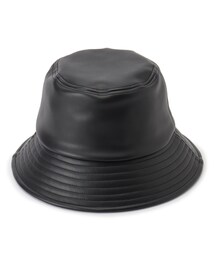 合皮バケットハット