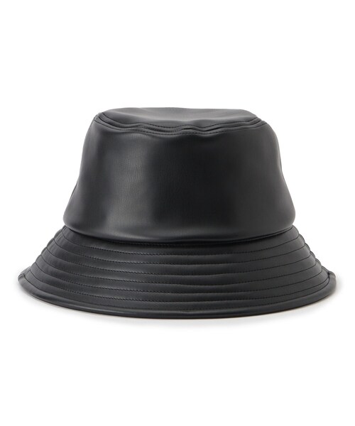 ITS'DEMO（イッツデモ）の「合皮バケットハット（ハット・レディース・ベージュ/ライトベージュ/ブラック・00）」の5枚目の写真