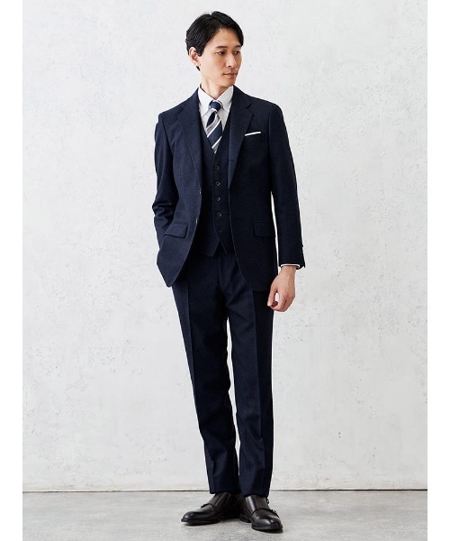 Perfect Suit FActory（パーフェクトスーツファクトリー）の「シルクネップ　ホームスパンジャケット　グレー/ブラウン/ネイビー（テーラードジャケット・メンズ・ブラウン/ネイビー/グレー・S/M/LL/L）」の7枚目の写真