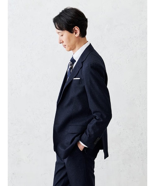 Perfect Suit FActory（パーフェクトスーツファクトリー）の「シルクネップ　ホームスパンジャケット　グレー/ブラウン/ネイビー（テーラードジャケット・メンズ・ブラウン/ネイビー/グレー・S/M/LL/L）」の9枚目の写真