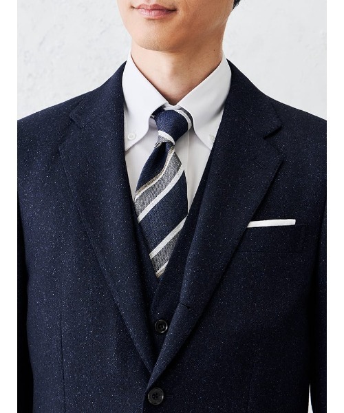 Perfect Suit FActory（パーフェクトスーツファクトリー）の「シルクネップ　ホームスパンジャケット　グレー/ブラウン/ネイビー（テーラードジャケット・メンズ・ブラウン/ネイビー/グレー・S/M/LL/L）」の10枚目の写真