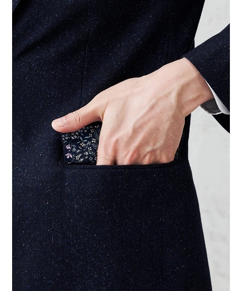 Perfect Suit FActory（パーフェクトスーツファクトリー）の「シルクネップ　ホームスパンジャケット　グレー/ブラウン/ネイビー（テーラードジャケット・メンズ・ブラウン/ネイビー/グレー・S/M/LL/L）」の13枚目の写真