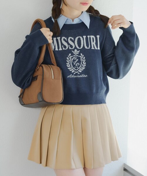 Another Branch olive des olive(アナザーブランチオリーブデオリーブ)の「【RMAF】ドッキングロゴニット(ニット/セーター・レディース・トップグレー/ボルドー/ネイビー/アイボリー・FREE)」の1枚目の写真