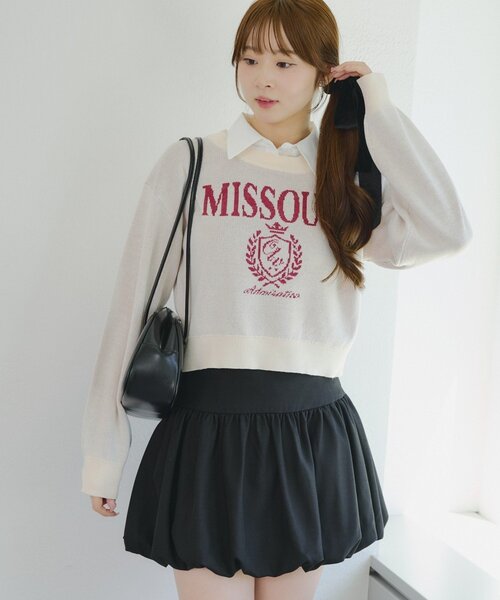 Another Branch olive des olive(アナザーブランチオリーブデオリーブ)の「【RMAF】ドッキングロゴニット(ニット/セーター・レディース・トップグレー/ボルドー/ネイビー/アイボリー・FREE)」の21枚目の写真