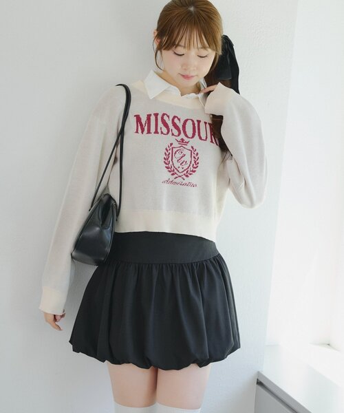 Another Branch olive des olive(アナザーブランチオリーブデオリーブ)の「【RMAF】ドッキングロゴニット(ニット/セーター・レディース・トップグレー/ボルドー/ネイビー/アイボリー・FREE)」の22枚目の写真