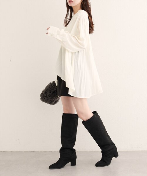 natural couture（ナチュラルクチュール）の「ボタン開きゆるシャツブラウス（シャツ/ブラウス・レディース・ピンク/ブラック/オフホワイト/ブルー・FREE）」の22枚目の写真