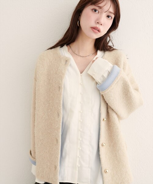 natural couture（ナチュラルクチュール）の「ボタン開きゆるシャツブラウス（シャツ/ブラウス・レディース・ピンク/ブラック/オフホワイト/ブルー・FREE）」の20枚目の写真