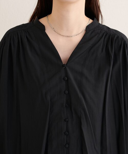 natural couture（ナチュラルクチュール）の「ボタン開きゆるシャツブラウス（シャツ/ブラウス・レディース・ピンク/ブラック/オフホワイト/ブルー・FREE）」の12枚目の写真
