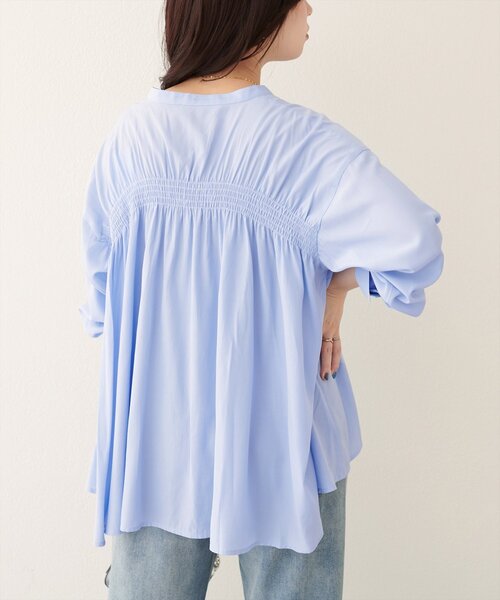 natural couture（ナチュラルクチュール）の「ボタン開きゆるシャツブラウス（シャツ/ブラウス・レディース・ピンク/ブラック/オフホワイト/ブルー・FREE）」の17枚目の写真