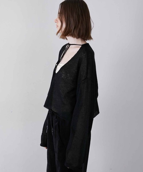 LA PEAU DE GEM（ラポドゥジェム）の「【LA PEAU DE GEM】code mohair like knit/コードモヘアライクニット（ニット/セーター・レディース・ブラック・FREE）」の14枚目の写真