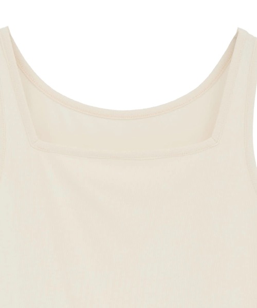 YECCA VECCA(イェッカヴェッカ)の「2wayスクエアリブタンクトップ(タンクトップ・レディース・アイボリー/ブラック/ブラウン・FREE)」の13枚目の写真