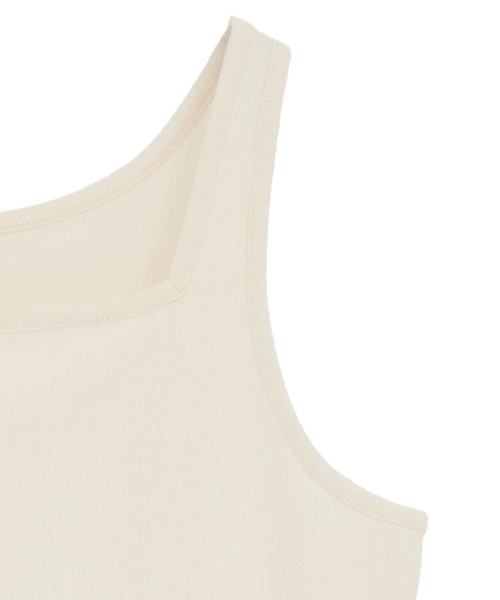 YECCA VECCA(イェッカヴェッカ)の「2wayスクエアリブタンクトップ(タンクトップ・レディース・アイボリー/ブラック/ブラウン・FREE)」の18枚目の写真