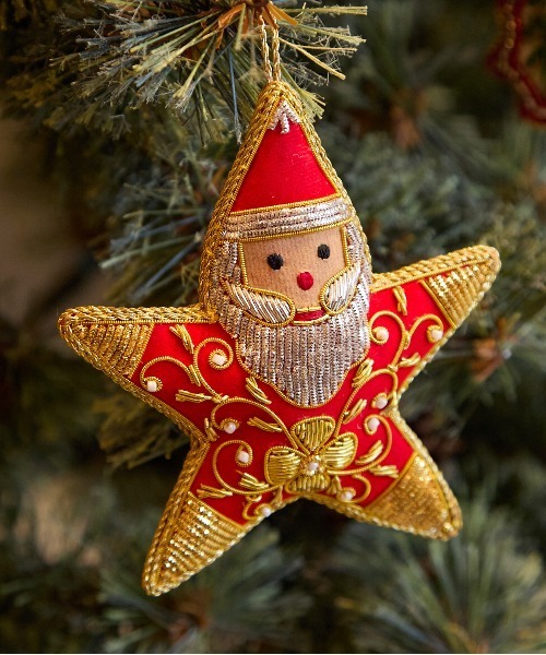 セール】【2025Xmas】ザリ刺繍オーナメント（インテリア雑貨）｜niko